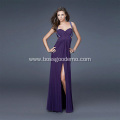 Sweetheart Wide Straps Full-length Chiffon Beading